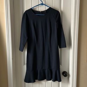Ann Taylor flare dress. Size 2.  Navy Blue